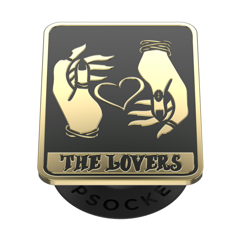 Enamel Tarot Card The Lovers PopGrip
