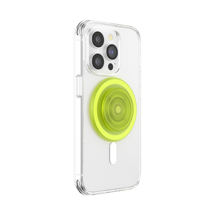 Glow in the Dark Chartreuly PopGrip for Magsafe, PopSockets