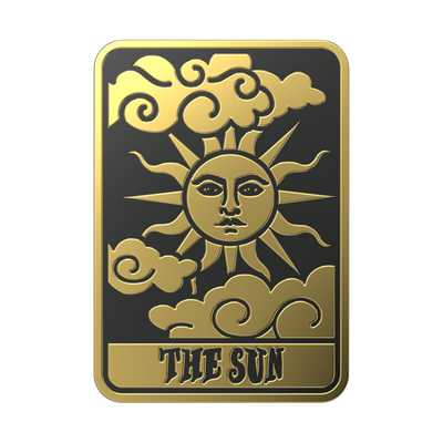 Enamel Tarot Card Sun PopGrip
