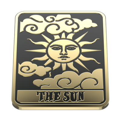 Enamel Tarot Card Sun PopGrip